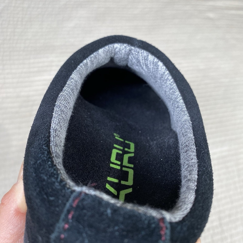 Kuru Womens Draft Black Gray Suede Knit Slip On Clog Mule Slipper Size 7.5 Comfy - Picture 8 of 11